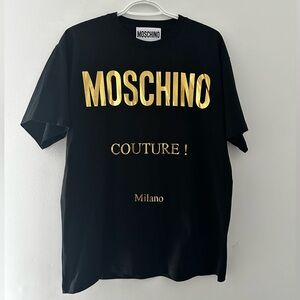 Moschino Couture Tshirt Black and Gold
